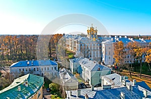 Tsarskoye Selo (Pushkin). Saint-Petersburg. Russia. Catherine Palace and Park